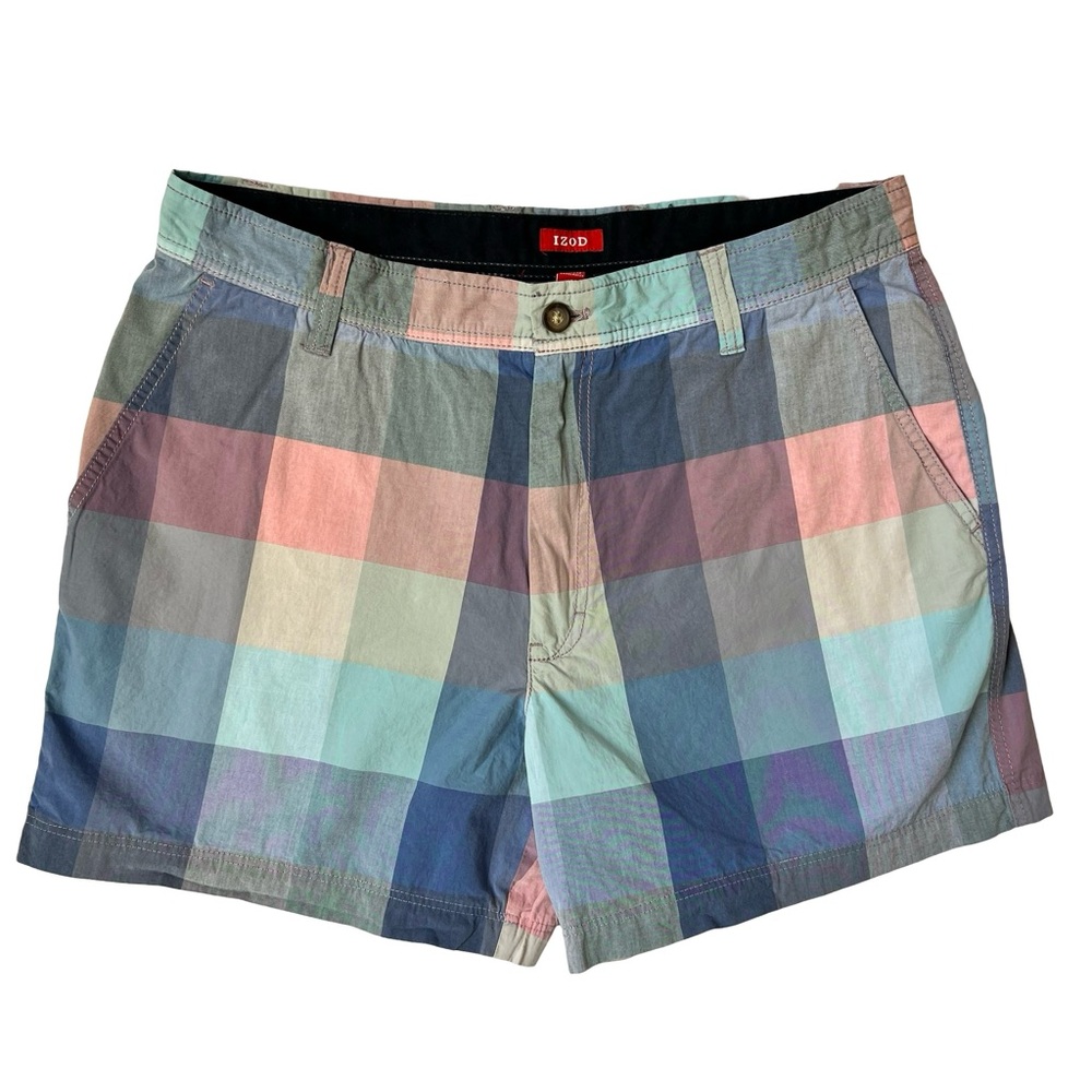 IZOD Pastel Plaid Shorts Checker
